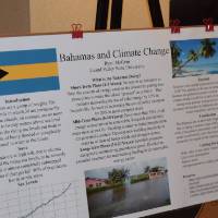 Ryan McGran's poster on the Bahamas' climate change